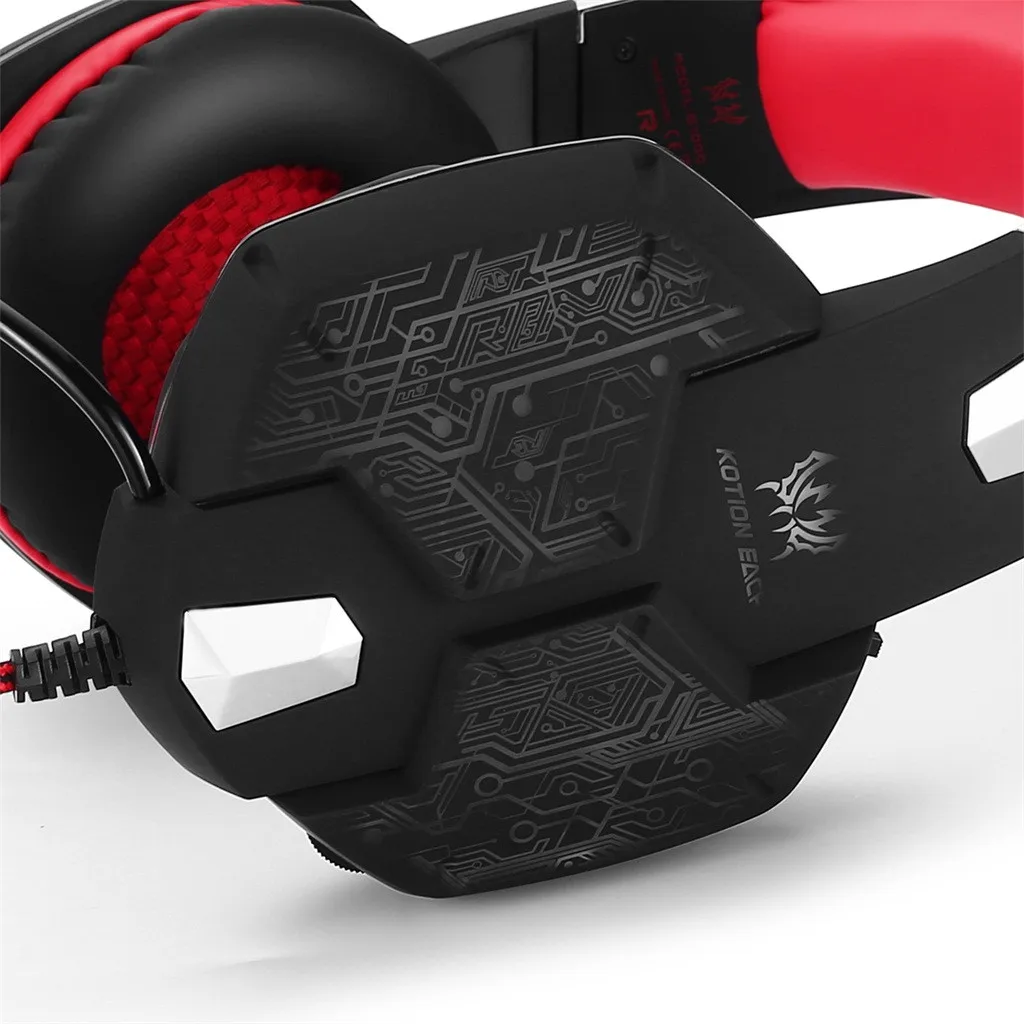 Игровые наушники KOTION EACH G1000 PC Gamer Headset Over Ear Noise Lsolating Breathing LED Lights с микрофоном