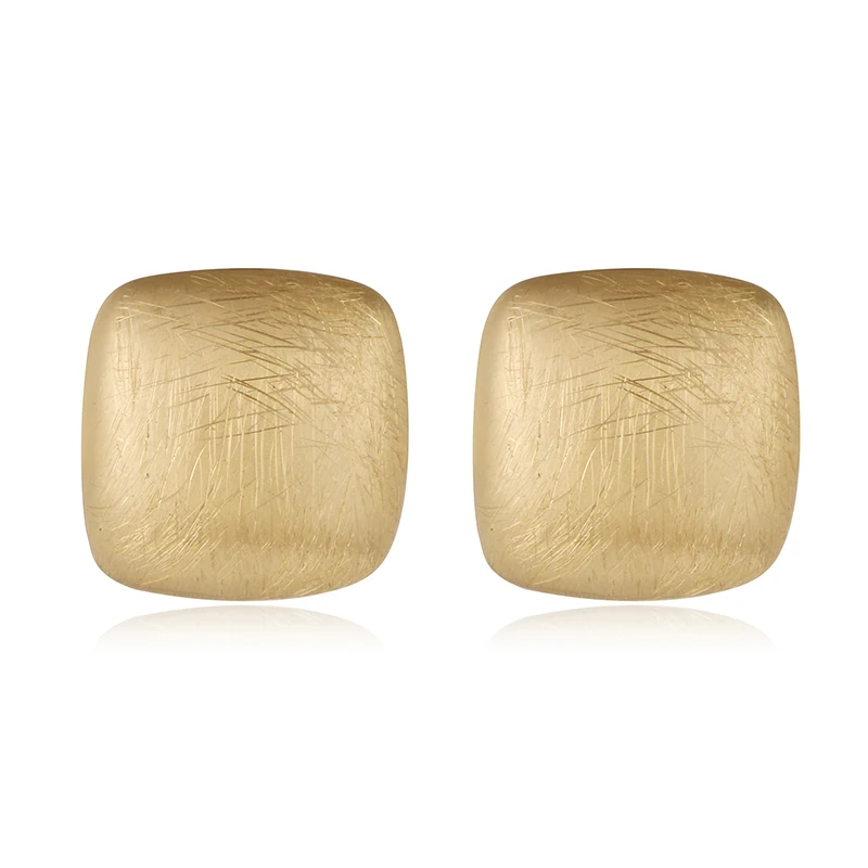 

Shineland Silver Gold Color Square Stud Earrings For Women Alloy Fashion Jewelry pendientes mujer boucle d'oreille femme 2019