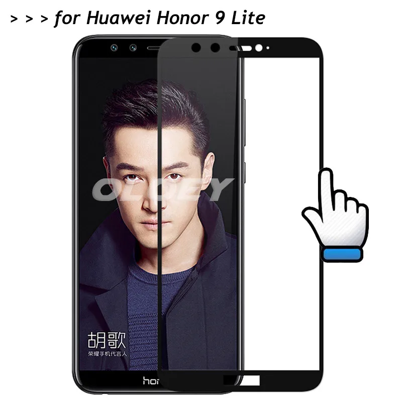 Для Huawei Honor 9 Lite Полное покрытие Экран протектор H закаленное Стекло все coverge