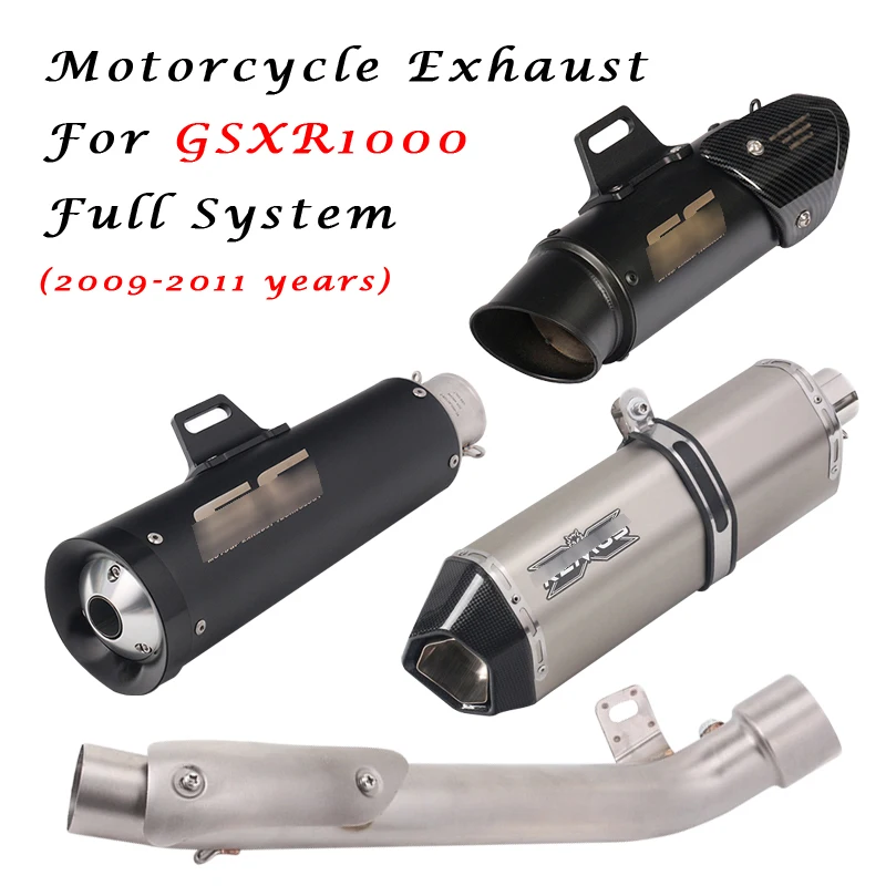 

Full System Motorcycle Exhaust Escape DB Killer Modified Muffler With Conncetion Link Pipe For SUZUKI GSXR 1000 2009-2011 Years