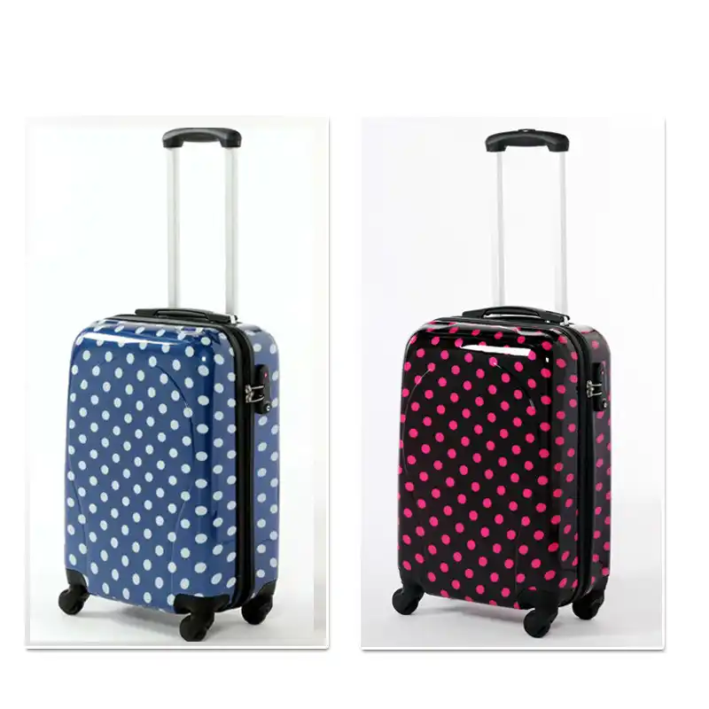 polka dot hardside luggage