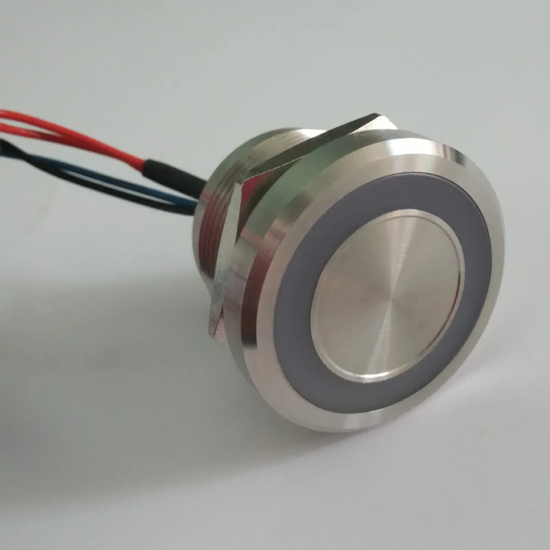 

IP68 Waterproof 22mm 24V red piezo switch with Momentary normally open stainless steel 316L