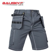 Bauskydd B219 рабочие короткие штаны мужские рабочие Брюки Черные Серые летние многофункциональные карманы прочные и износостойкие
