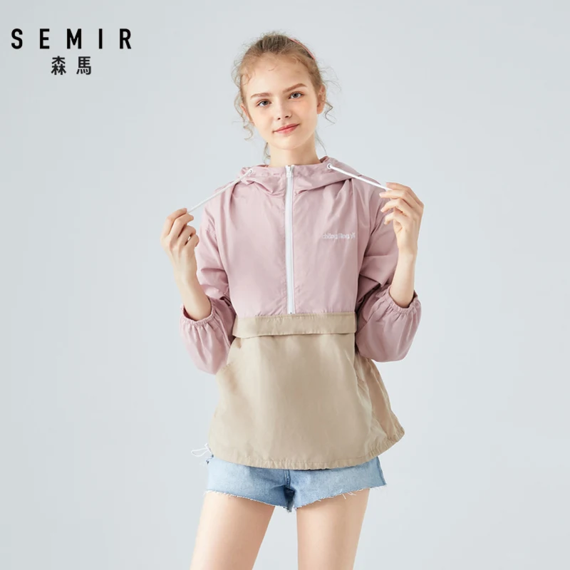 wonderful SEMIR Pullover jacket women 2019 autumn new letter embroidery loose oversized loose casual hooded j