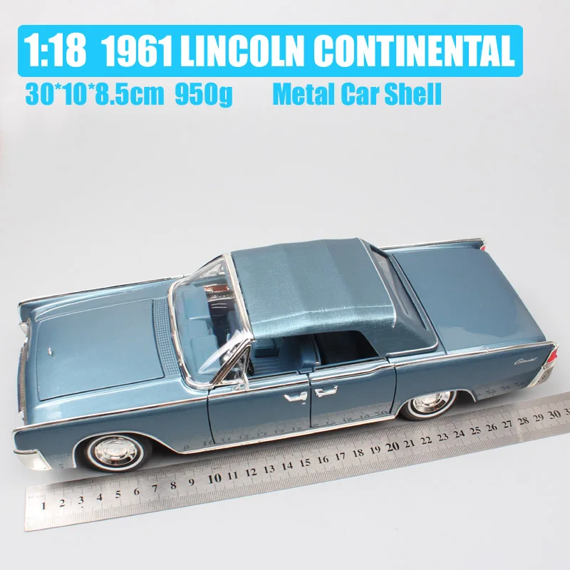 Детский 1:18 ford роскошный винтажный люкс 1961 LINCOLN Континентальный литой автомобиль масштаб металлический игрушечный автомобиль модель сувенир Миниатюрный