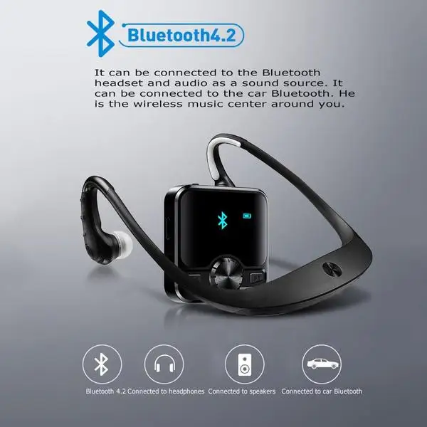 Мини 8 Гб HIFI Спортивный Bluetooth MP3 плеер цифровой Аудио Диктофон профессиональный 8 Гб OLED экран радио Диктофон