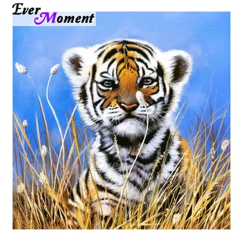 

Ever Moment Diamond Painting White Tiger Grass Artwork 5D DIY Mosaic Full Square Drill Diamond Embroidery Handmade 3F1139