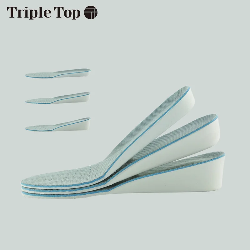 Мягкие стельки TripleTop, увеличивающие рост, дышащие, 2,5 см, 3,5 см, невидимые стельки EVA