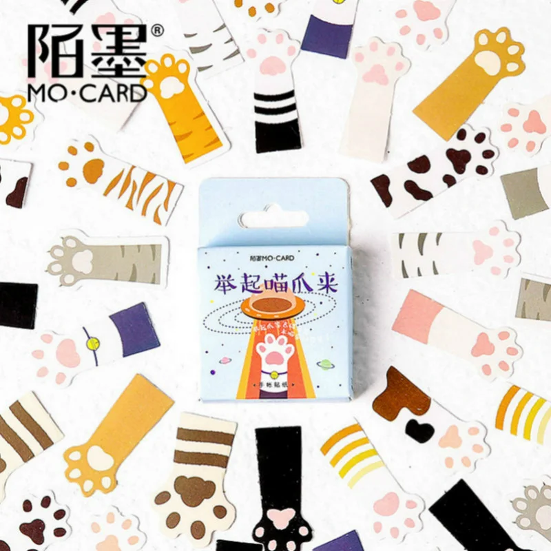 45 шт. Kawaii memo pad Стиль Красивая кошачья лапа шаблон Стикеры для дневника декор