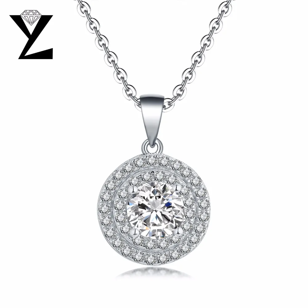 YL Topaz Dancing Natural Stone Pendants 925 Sterling Silver Heart