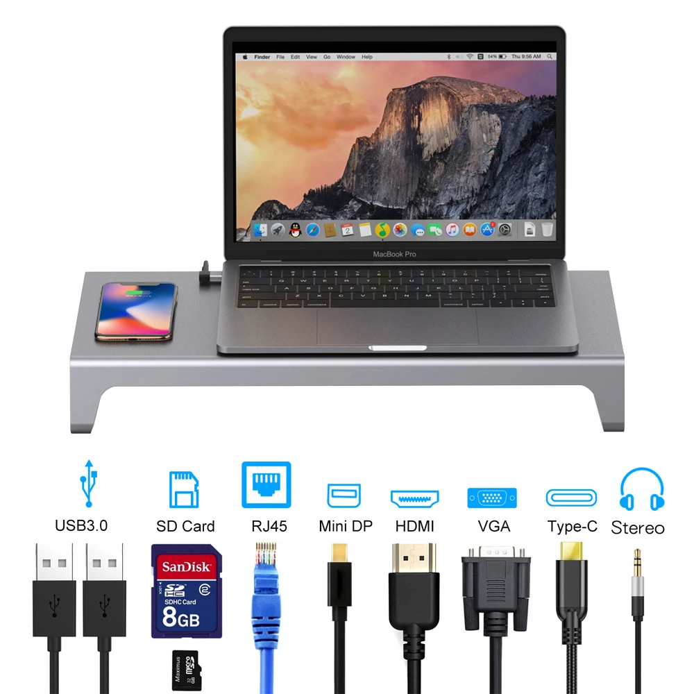 Новый продукт 12 в 1 концентратор Usb Type C универсальный ноутбук подставка