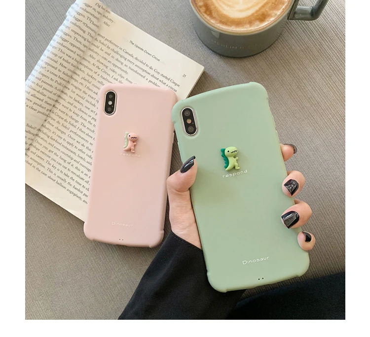 GlamPhoneCase мультфильм маленький динозавр чехол для iPhone X XS Max XR Мягкий силиконовый чехол для iPhone 7 8 6 6s Plus чехол