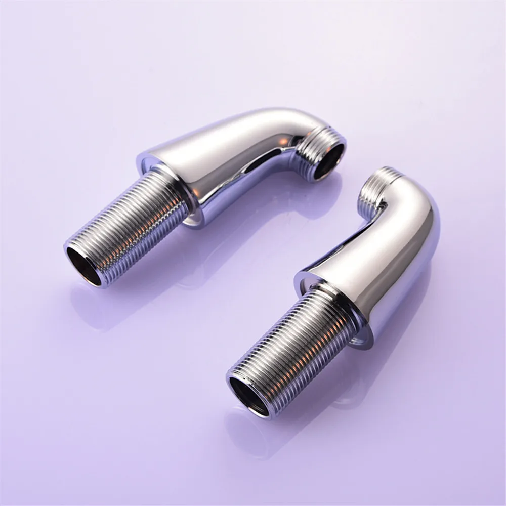 

Bath Shower Faucet Heightening Bend Shower Faucet Claw Foot Adjustable Adapter Solid Brass Chrome Finished Bathroom Accessories