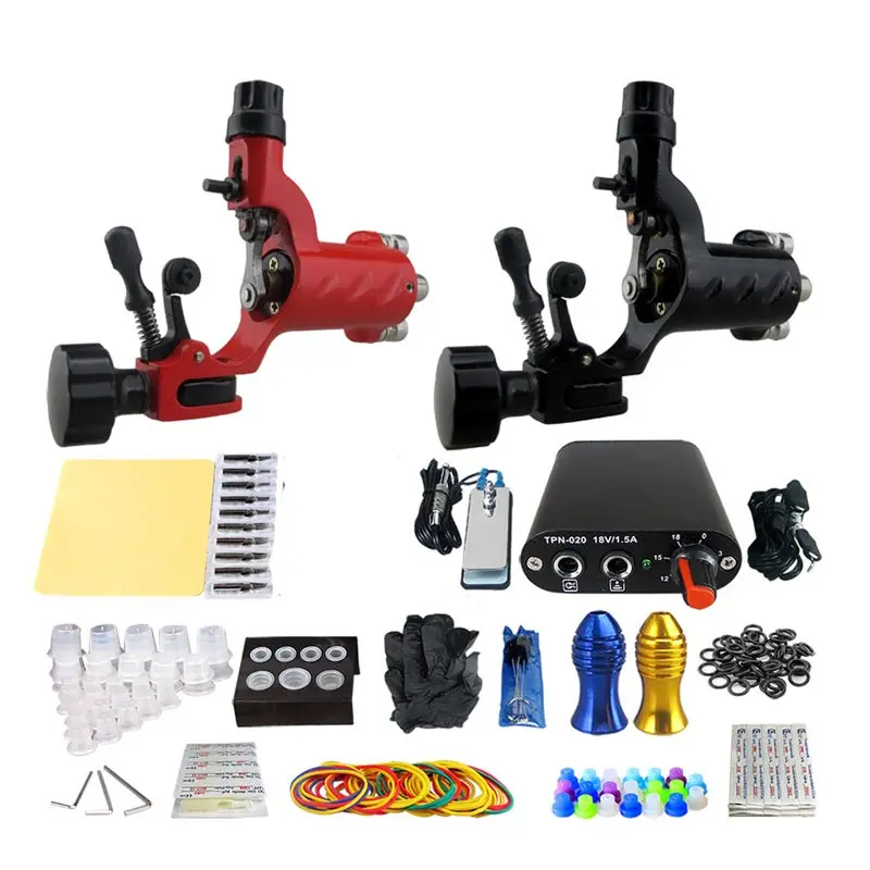 

Besta 2 Dragonfly Tattoo Machine Kit Tattoo Guns Tattoo Power for Beginner Grips Kits Permanent Makeup Free Shipping