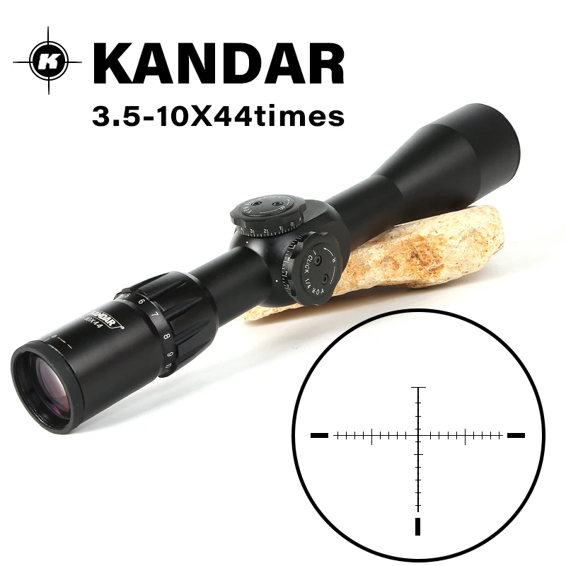 Тактический прицел Kangda 3,5-10X44 FFP для Airrifle Sniper охотничья Оптика прицел винтовка прицел черный тактический шестерни рефлекторный прицел