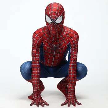 

adult child Halloween superhero Raimi Spiderman Cosplay Clothes bodytights performance costume zentai kids bodysuit suit JQ-1330