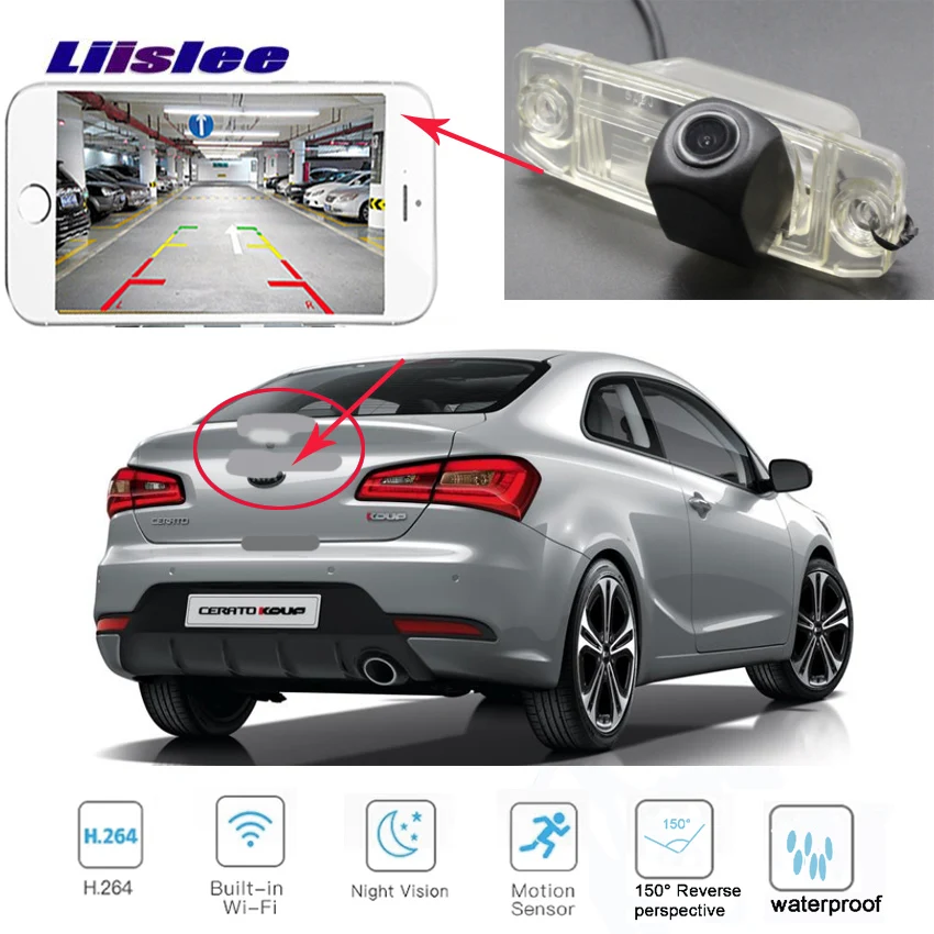 

LiisLee for Hyundai Sonata YF i45 2011~2014 for KIA K3 Cerato Forte 2013~2015 car Night Vision backup wireless Camera