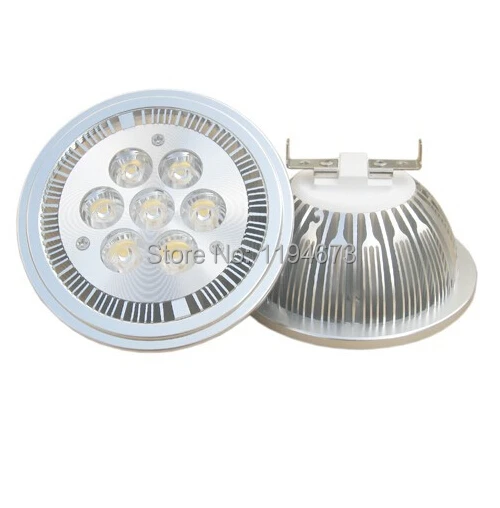 

Free Shipping Dimmable 7*1W LED AR111 light GU10 /E27/G53 high lumens Bridgelux high power Led Bulb Light AC85-265V
