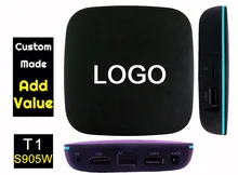 10pcs T1 905W Custom Made Amlogic S905W Quad core Smart Android7.1 LIVE TV Streaming Box 2GB DDR 16GB ROM 1200+ live 1000+ VOD