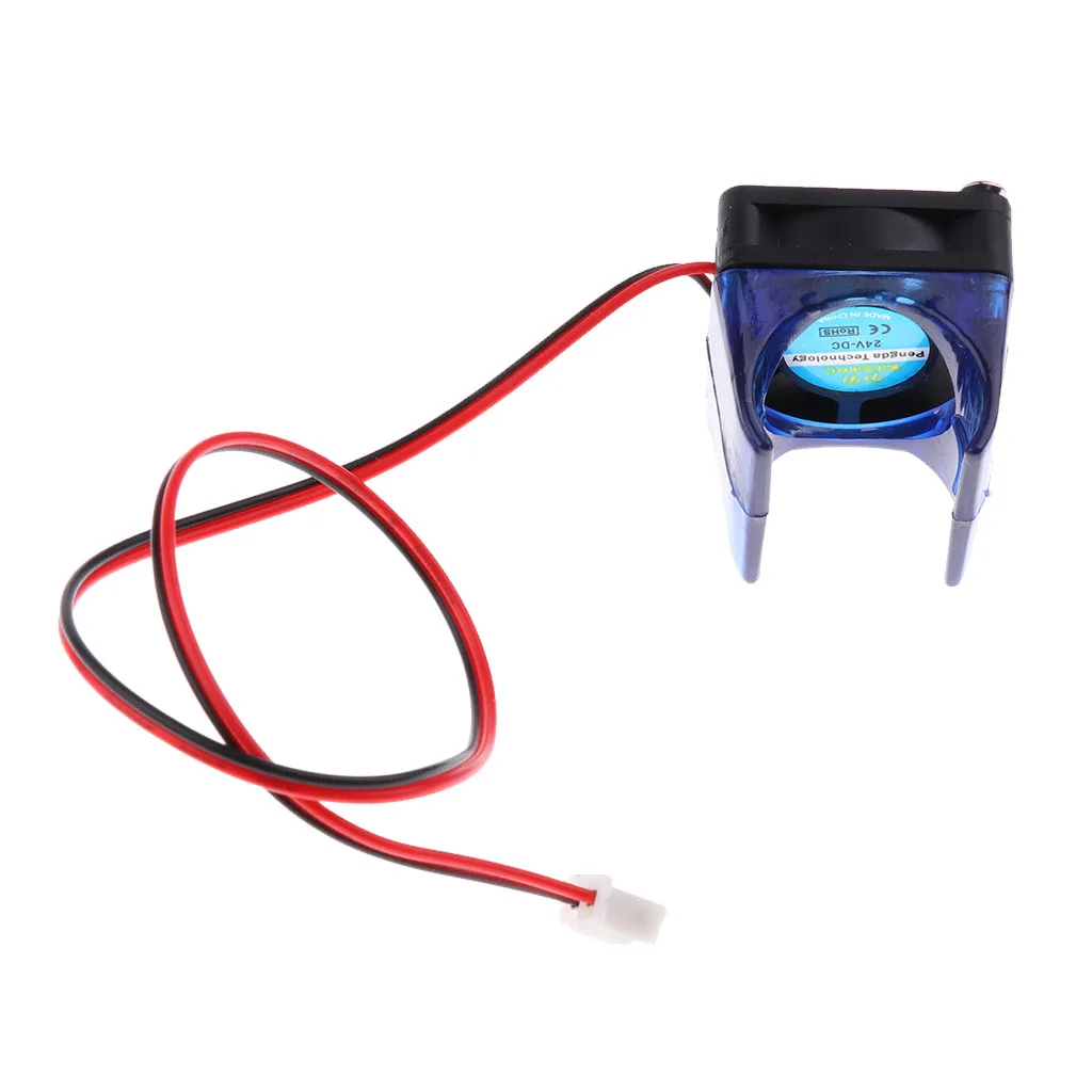 Dovewill 24V Blue Injection Molding V6 Radiator Fan with Fan Cover for 3D Printer DIY