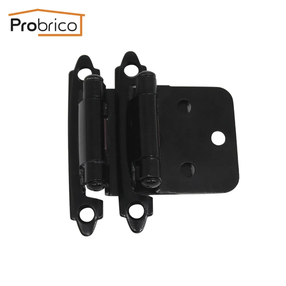 

Probrico Self Close Cabinet Door Hinge Black Kitchen Cupboard Flush Self Close Hinge Antique Furniture Hardware