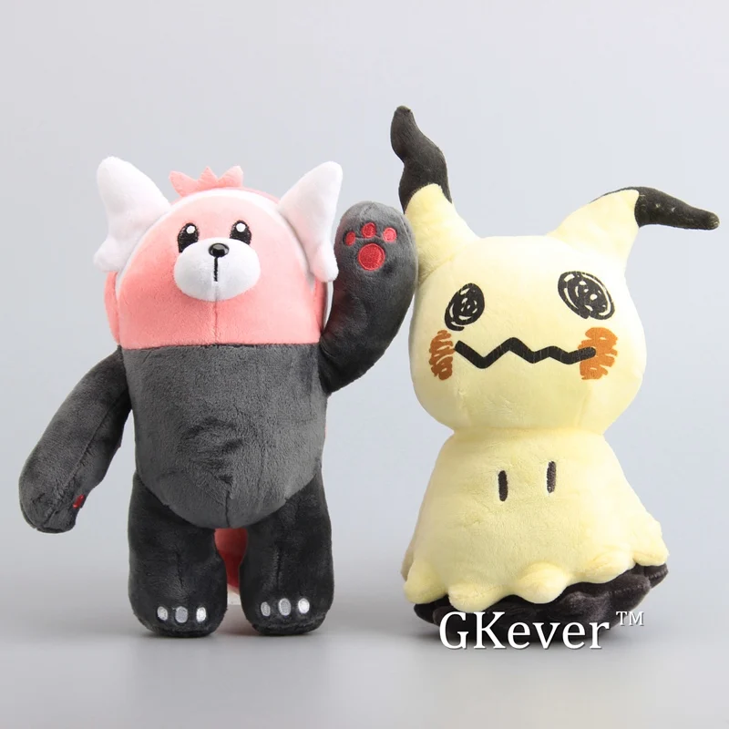 

Anime 2 pcs/Set Mimikyu & Bewear Pink Brown Bear Plush Toy Soft Dolls Stuffed Animals Children Gift 22-25 cm