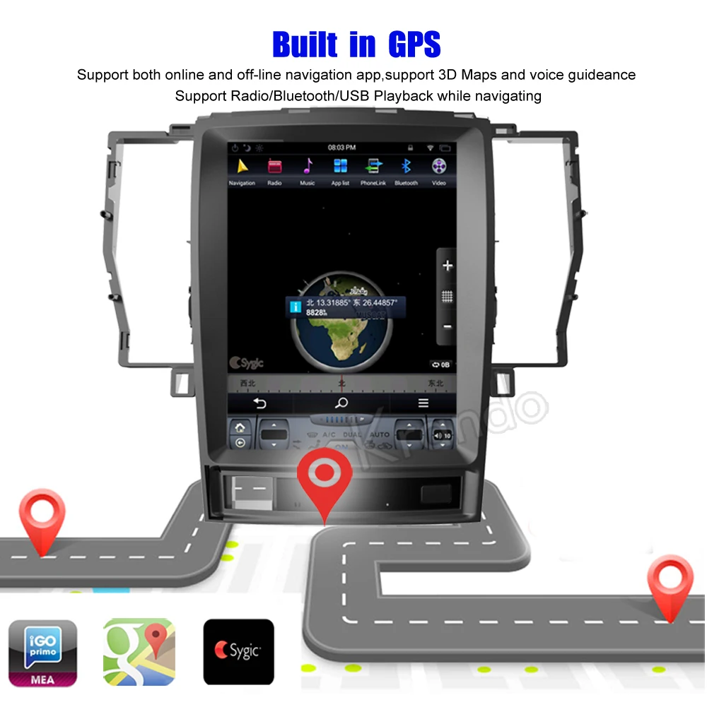 Krando Android 8,1 12," Tesla стиль вертикальный экран автомобиля радио для Toyota Crown 2008-2012 gps навигация Мультимедийная система плеер