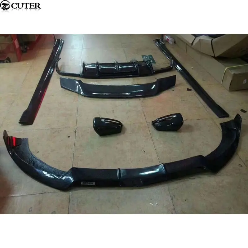 

W218 CLS Carbon fiber front bumper lip rear diffuser side skirt rear spoiler for Mercedes Benz W218 BRABUS style 10-13