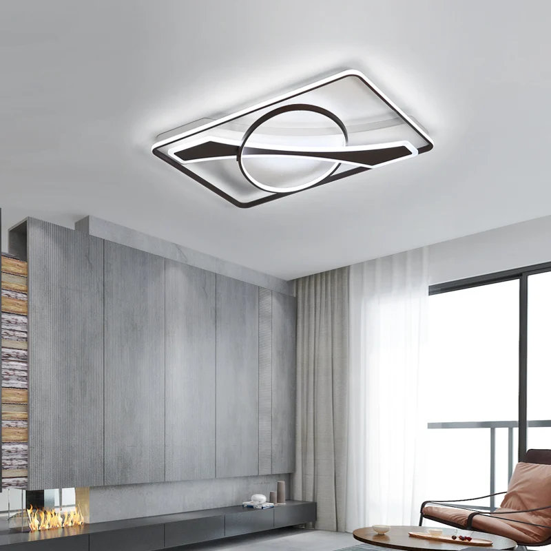 

Living room Bedroom Study Modern Led Ceiling Lights lampara de techo led moderna Rectangular Restaurant Ceiling Lamp Fixtures