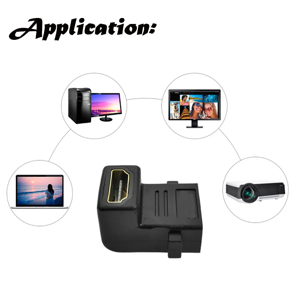 

HDMI Connector FeMale to HDMI Female Adapter Converter Extender 90 Degree Angle Wall Plate #N