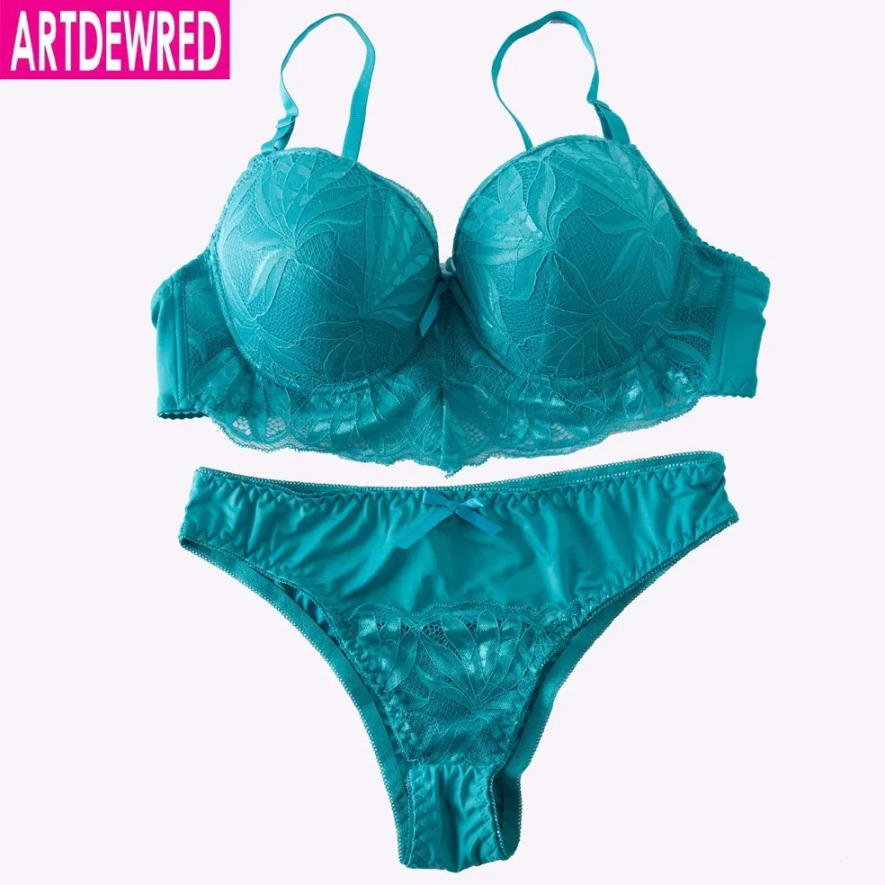 

ARTDEWRED New Europe Girl sexy lace bra set gather adjustable underwear sets for women A B C Cup Bikini Briefs