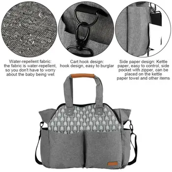 

NEW Fashion water resistant mummy maternity nappy bag Large Multi-function Capacity Bag Travel stroller messenger bags handbags