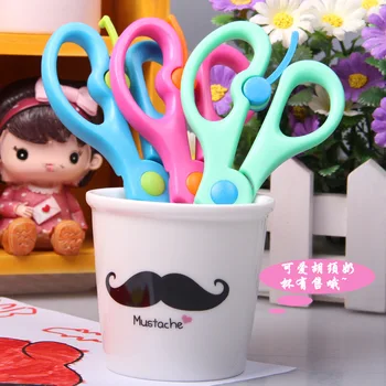 

2pc Safe Children Studeht Stationery Art DIY Scissors Decorative Craft School Scrapbook Handmade Kids Artwork Card Safe Scissors