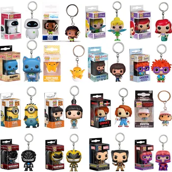 

Funko POP Disney Alice Cheshire Ariel Fairy Tail Stitch IT Pennywise sonic TINKER BELL Keychain action Figure Toys with box