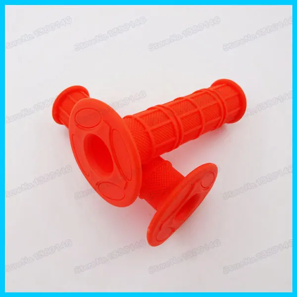 Motorcycles Soft Rubber Orange Hand Grips Handlebar Grips7/8" Universal