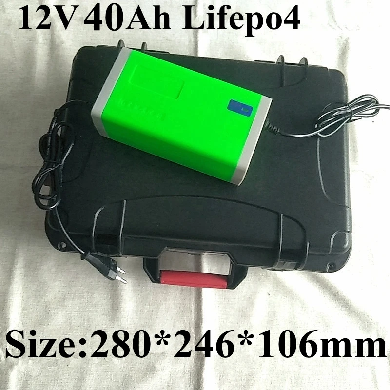 Ультра большая емкость 12 8 v 12V 50Ah 60Ah 40Ah Lifepo4 батарея для 250w 500w солнечный свет