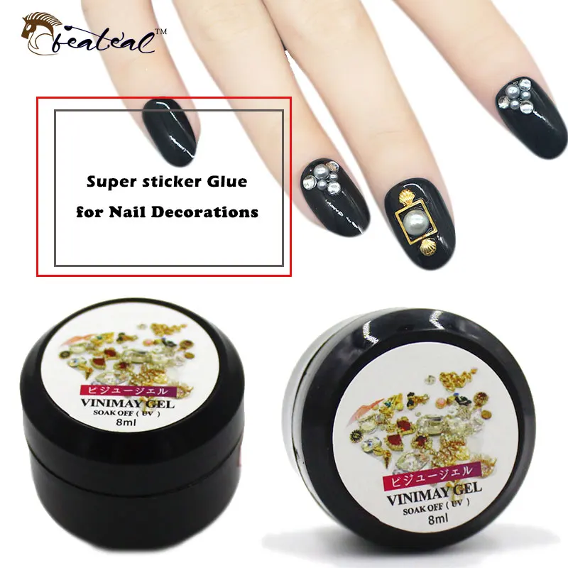 Beateal Nail Gel Polish Rhinestone Glue Soak Off UV LED Gel Varnish Super Sticky Diamond Glue