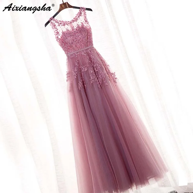 

New Arrival 2019 Bridesmaid Dress Scoop Sleeveless Cheap Chiffon A Line Bridemaid Dress Floor Length vestidos de fiesta de noche