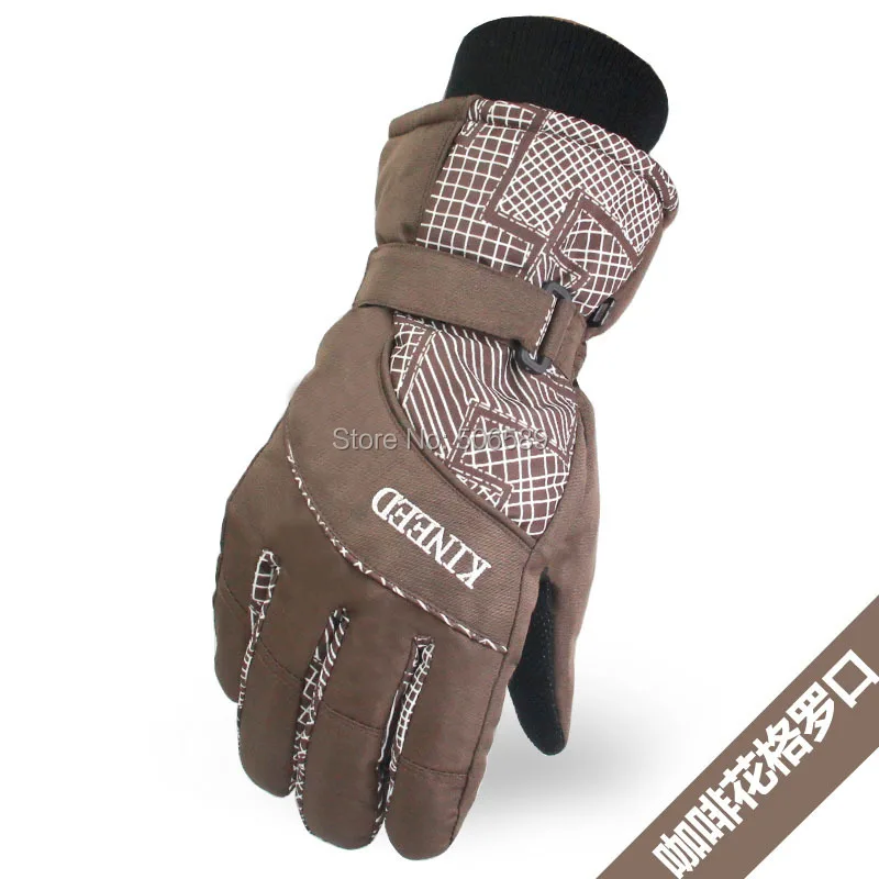Мужские перчатки зимние походные велосипедные лыжные перчатки L1402 водонепроницаемые Средний Размер Длина 31,5 см