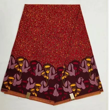 Высококачественная африканская ткань, восковая ткань, красный плед воск 6 ярдов Анкара ткань NAW-79