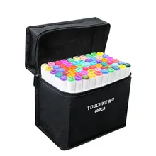 Touchthree, 30406080 цветов, двойная головка, художественные маркеры, ручка, маслянистая, алкогольная, эскиз, маркер, кисть, ручки, товары для рукоделия, для анимации, манга, рисование
