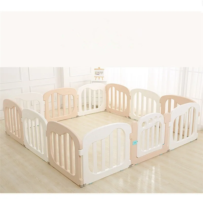 Environmental Baby Kids Fence Indoor Playgrounds Baby Playpen with Security Gate for Children Natural Child Safety Fence Plastic
