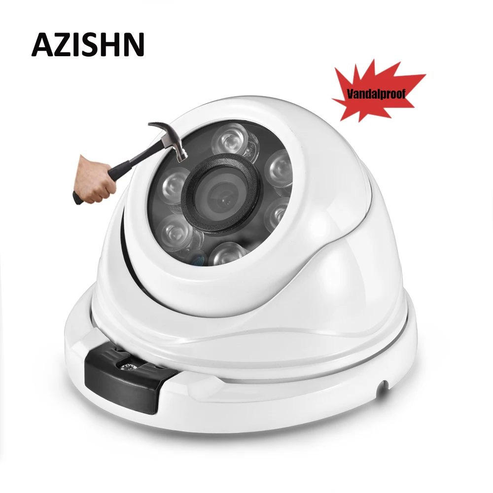 Купольная камера видеонаблюдения AZISHN инфракрасная металлическая