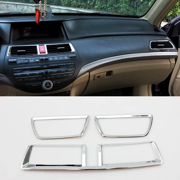 

For Honda Accord 8th 2008 2009 2010 2011 2012 2013 Air Conditional AC Vent Cover Decoration Outlet ABS Interior Auto Parts 3Pcs