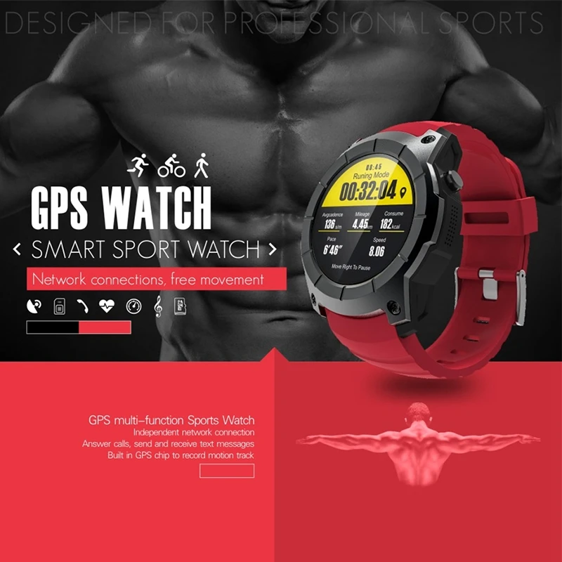 

For Android IOS Phones S958 Smart Watch Sports Waterproof Heart Rate Monitor GPS 2G SIM Card Communication Fashion Smart Watch