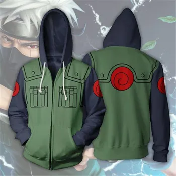 

Cosplay Hatake Kakashi costumes men women sweater autumn winter Europe 3D printing NARUTO zipper hooded jacket Sweatshirt coat