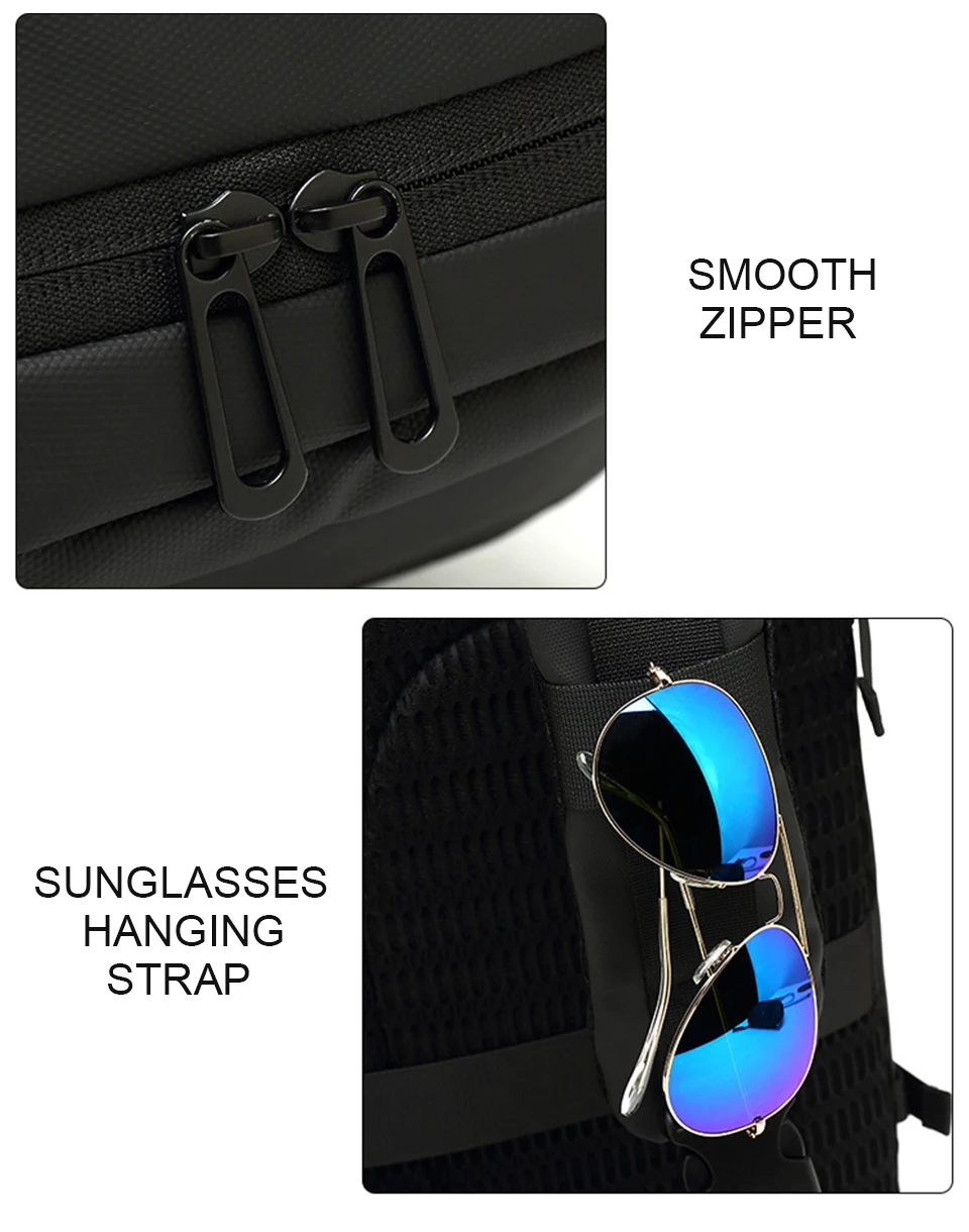 Men Chest Bags Anti Theft Travel 14'' Laptop Bag Waterproof USB Charging Bolso Business Male Bagpack Crossbody Shoulder Handbag (12)
