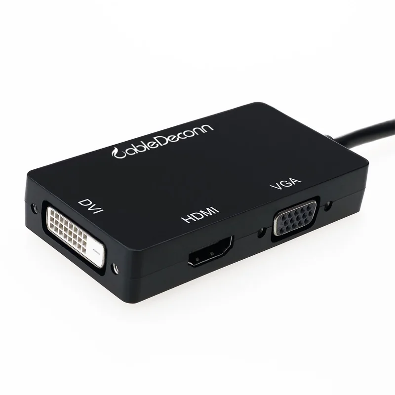 Новый кабель большой Displayport DP папа к HDMI 1080P 4K DVI VGA Женский 3в1 многопортовый адаптер