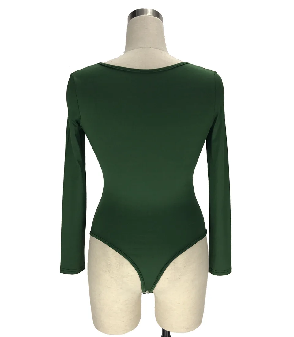mesh bodysuit New Women's Long Sleeve Round Neck Sexy Romper Women Sexy Bodysuit S-3XL Plus Size Jumpsuits for Women Stripper BodySuit AR014 white long sleeve bodysuit