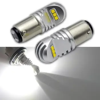 

2pcs 30W 1157 P21/5W BAY15D Super Bright 6SMD LED auto brake lights fog lamp 21/5w car daytime running light stop bulbs 12-24V